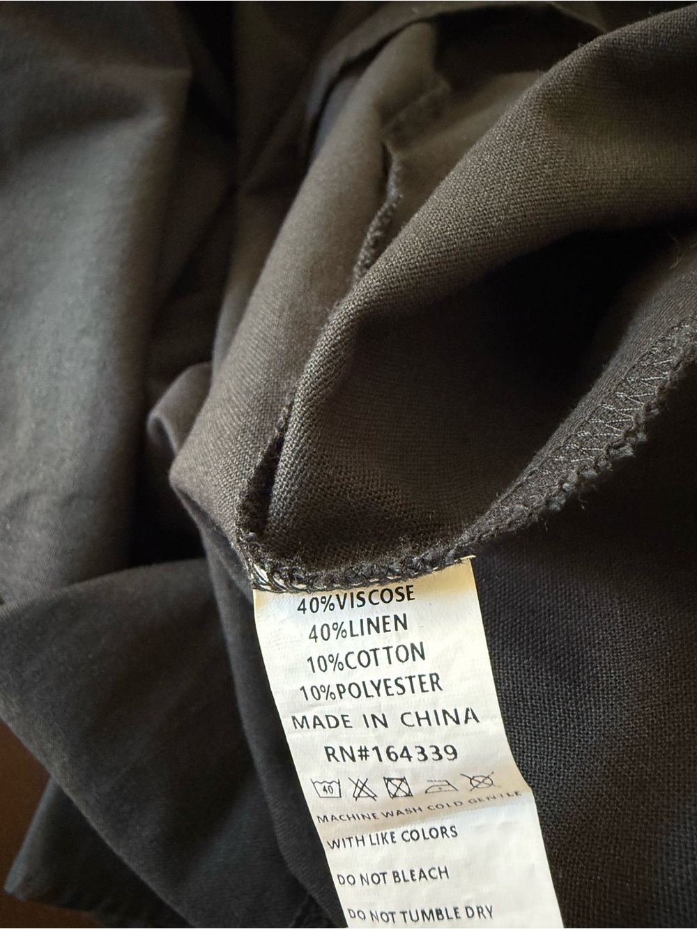 Petal & Pup Cece Black Linen Blend Long Sleeve Maxi Dress Large - Picture 6 of 7
